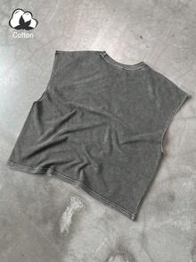 PAVTROS 男士夏季休闲宽松圆领背心