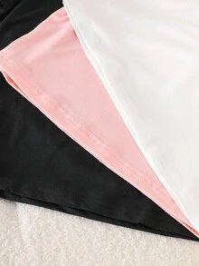 3件装 女童休闲圆领短袖T恤，小马印花，夏季 - 彩色 - 查看 3