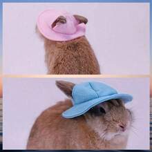 1 buah Topi Hewan Peliharaan Lucu, Topi Beludru Berhias, Topi Kain Kelinci & Hamster, Topi Matahari Hewan Peliharaan, Hiasan Kepala Kelinci dengan Lubang Telinga, Hiasan Kepala Hewan Peliharaan Kecil yang Menggemaskan - MultiWarna - View 18
