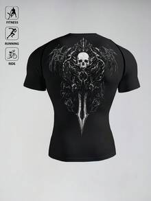 Acti Log Áo thun thể thao nam tay raglan dáng rộng, thích hợp cho chạy bộ, tập gym. - màu đen - Xem 2