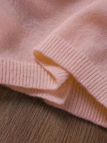 SHEIN Vintaside Kids 少女休閒可愛時尚櫻桃前扣針針織開襟毛衣 女童秋季返校穿搭 粉色與紅色 - 粉色 - 查看 7