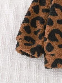 Cozy Pixies 2件套女婴草莓图案保暖内衬圆领长袖卫衣和撞色长裤套装，秋冬季 - 彩色 - 查看 4