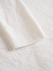 Franclia Asymmetric Button Decor Knit Cardigan, European And American Style, Spring/Autumn Fall Winter Cloth For Women - White - View 3