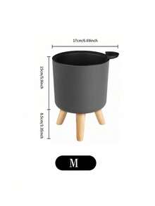 1pc Classic Round Self Watering Planter Plant Pot With Legs,Self Watering Pot With Stand For All House Plants And Flowers,Watering Once Can Last About 15-20 Days, Best Choice To Take Care Of Plants For Short-Term Trave,LModern Standing Planters With Drainage Holes For Planting Indoor Outdoor Decorative,Wooden Support Flowerpot, Bonsai Flowerpot(3 Size), Back To School, Christmas