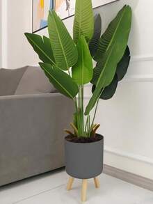 1pc Classic Round Self Watering Planter Plant Pot With Legs,Self Watering Pot With Stand For All House Plants And Flowers,Watering Once Can Last About 15-20 Days, Best Choice To Take Care Of Plants For Short-Term Trave,LModern Standing Planters With Drainage Holes For Planting Indoor Outdoor Decorative,Wooden Support Flowerpot, Bonsai Flowerpot(3 Size), Back To School, Christmas