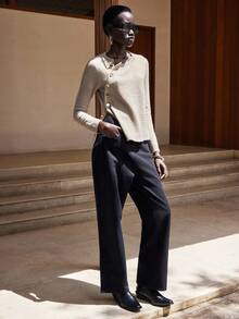 Lumivelle Women's Autumn Long Sleeve Button Embellished Fashionable Knitted Knit Cardigan Fall Winter Cloth For Women - Khaki - View 6