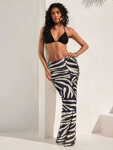 Opulessa Minirock für Frauen mit Tunnelzug in Tierprint, Maxirock in Zebra-Muster, schicker Herbststil, Business-Lässig-Stil für Frauen, Konzert, Party, Club, Herbst für Frauen, Ausgehrock, Zebra-Rock