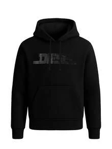 Diesel Men's Hoodie Black - Negro - Ver 4