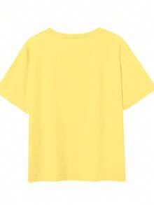 EMERY ROSE Plus Size Salty With Umbrella Graphic Tee - Vintage Style Summer Beachwear For Women, Perfect For Vacation And Everyday Wear, Ed T-Shirt - Yellow - View 2