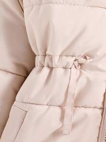 SHEIN Explorewe 1pc Young Girl Fashion Pink Hooded Fluffy Collar Cotton Padded Jacket, Soft & Comfortable Material, Suitable For Autumn/Winter, Outdoor, School, 2025 Back To School Season, Collegiate Style & Campus Sportswear, Popular Girls' Mid-Length Cotton Coat Toddler Girl Winter Coats Girls Winter Coats Girls Puffer Jacket Toddler Girl Puffer Coat Girls Hooded Winter Coat Fall - Baby Pink - View 5