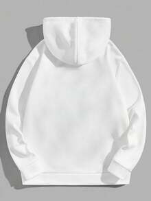 EURMUSE Cotton Men Casual Solid Pocket Drawstring Hoodie