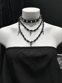 EgrlEra Bộ đồ bó sát bodycon 2 mảnh gợi cảm tối giản dành cho nữ - màu đen - Xem 3