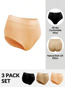 SHAPORA 3件套女士无缝丁字裤 - 彩色 - 查看 1