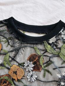 Soleia 夏季假期女装花卉刺绣时尚女式上衣 - 彩色 - 查看 6