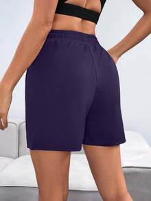 Eassivo Damen Lässig Shorts mit Kordelzug Taille und schrägen Taschen, minimalistischer Sportstil, geeignet für den täglichen Gebrauch, Sommer