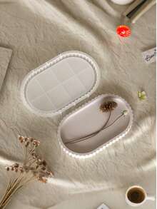 圆形泡泡珠托盘收纳盒，环氧树脂模具，DIY香味石膏板，硅胶模具，返校