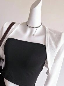 Sweetra Young 3pcs/Set Teenage Girls Elegant Imitated Commuter Simple Vest & Camisole & Pants Set, Autumn Winter