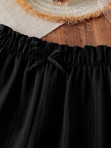 Sparklyn 女童度假休闲碎花宽松T恤+梭织纹理宽松裤套装 - 彩色 - 查看 7