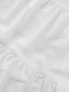 SHEIN EZwear Women's Casual Vacation Multi-Layered Crinkle Chiffon Princess Skirt, Multi-Tiered Cake Skirt, Suitable For Summer Vacation, Girly & Cute Style Chic Dress - Multicolor - View 6