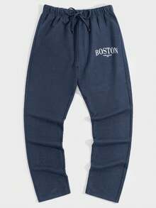 EURMUSE Men 4pcs Pack Letter Printed Sweatpants - Multicolor - View 4