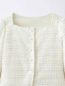 Maija Kids Maija Kids 年轻女孩素色领口纽扣长袖衬衫 - 黃色 - 查看 5