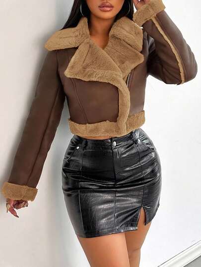 Zolique Women's Retro Cropped Jacket, Fashionable For Autumn/Winter