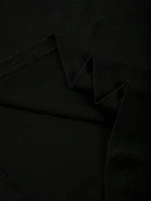 EMERY ROSE Women's Summer Simple Casual Sport Pattern Printed T-Shirt Graphic Tees Women Tops - Black - View 4