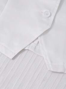 Blusa bianca a maniche lunghe in raso per ragazze adolescenti