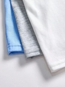 SHEIN 6件套男童简约圆领背心和松紧腰内裤舒适内衣套装 - 彩色 - 查看 7