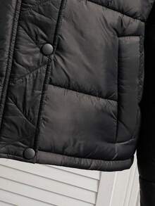 Tween Girl Clothes Puffer Jacket Girls Coats Black Puffer Jacket Girls Winter Coat Padded Coat Cozy - Black - View 3