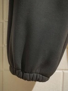 Explorewe 青少年男孩字母印花圆领长袖运动衫和裤子休闲装，秋季 - 灰色 - 查看 4