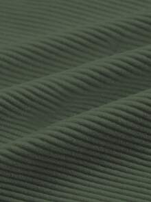 Gameset SHEIN Sport 无缝罗纹高弹力瑜伽运动连体裤 - 軍綠色 - 查看 4