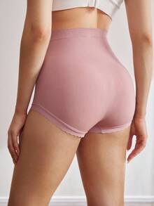 SHEIN BloomMama 1pc Maternity High Waist Seamless Comfortable Panty, Pink