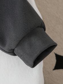 2件套青少年女孩休闲长袖上衣和宽松裤子套装 - 彩色 - 查看 4