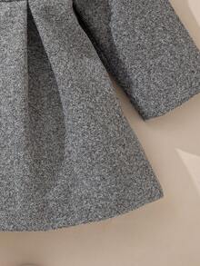 SHEIN 2pcs/Set 6Months-3Years Baby Girl Coat Casual Style Fall Outfits For Girl Warmer Coat&Hat Winter