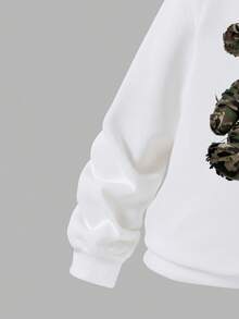 2pcs/Set Young Girl Casual Fashionable Camouflage Bear Graphic Hoodie And Sweatpants Set, Suitable For Autumn, Winter, Spring 2 Piece Set For Girls Camo Sweatpants For Girls Girls Camo Hoodie Kids Camo Sweatsuit Camo Bear Hoodie Camo Hoodie Set For Teens 2 Piece Set For Teens Sweats For Girls Young Girls Sets Fall - Multicolor - View 5