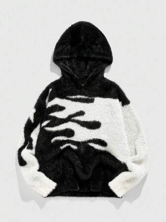 Street Life sweat-shirt à capuche de mode homme automne/hiver avec blocs de couleurs et patchwork