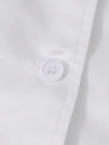 Blusa bianca a maniche lunghe in raso per ragazze adolescenti