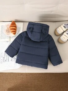 SHEIN Playful Pals 男宝宝秋冬外套休闲风格长袖保暖夹克