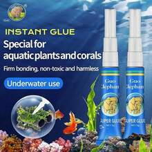 4/3/2/1 件水族箱胶水，快干水族造景水生植物胶，适用于珊瑚、苔藓、珊瑚、石头、木材、珊瑚、淡水和咸水 - 彩色 - 查看 4