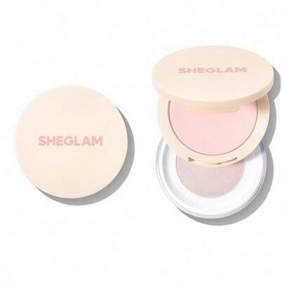SHEGLAM Insta-Ready Ultra-Fine Blur & Lift Setting Powder Duo-Bubblegum Brand Beauty Makeup Face Paint Cosmetic For Women Girls Perfect For Spring Summer Ideal For Y2K Fancy Fashion Suitable For Birthday Mother'S Day Gift Rave Party Ready Best Color