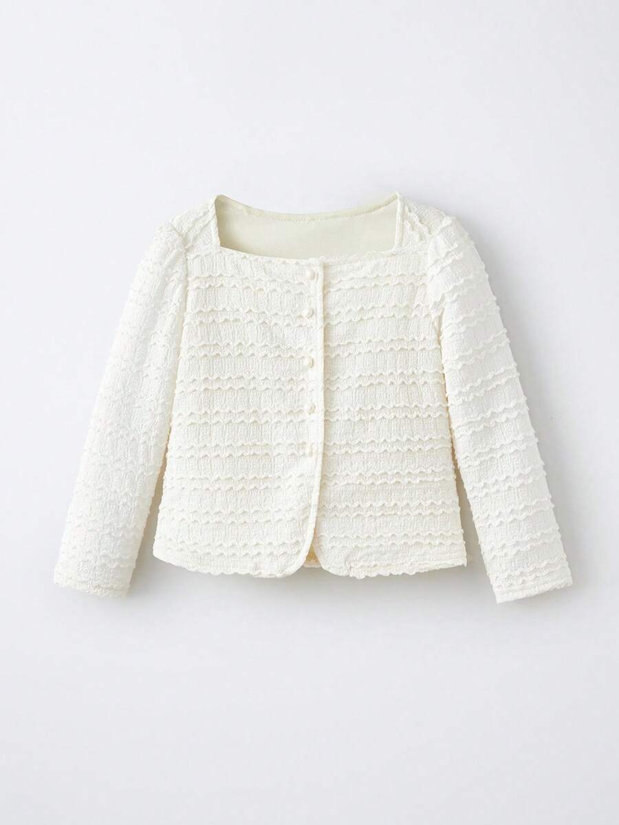 Maija Kids Maija Kids 年轻女孩素色领口纽扣长袖衬衫 - 黃色 - 查看 1