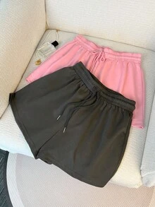 2 件女士休闲短裤，开学季礼物 - 彩色 - 查看 5