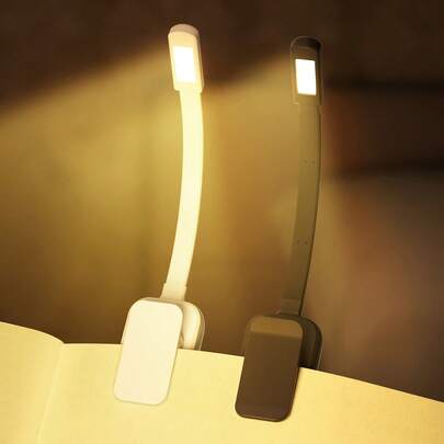 1 قطعة ضوء كتاب قابل للشحن للقراءة ليلاً، مصباح قراءة مناسب للعين للكتب في السرير، ضوء كتاب قابل للتعديل، 3 درجات حرارة لون، خفيف الوزن، هدية مثالية للمحبين للكتب, ضوء قراءة الكتاب للتثبيت الخفيف الوزن (بطارية / قابل للشحن 500 ملي أمبير)