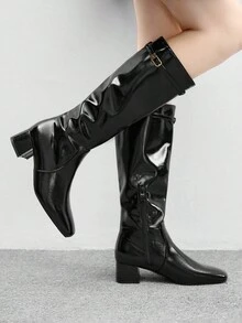 CUCCOO BIZCHIC 女士时尚高跟靴，适合日常穿着 - 黑色 - 查看 4