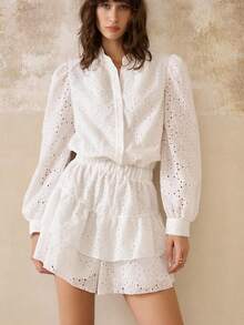 Cévolie Women's Autumn New Bohemian Style Long Sleeve Ruffle Hem Loose Casual Jumpsuit Fall Cloth For Women - White - View 4