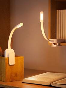 1 Stück aufladbares Buchleselicht für nächtliches Lesen, augenfreundliche Leselampe für Bücher im Bett, einstellbarer Klemm-Buchleuchte, 3 Farbtemperaturen, leicht, perfektes Geschenk für Buchliebhaber, mini leichter Klemm-Buchleuchte (Batterie/aufladbar 500mAh)