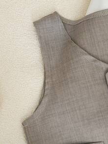 SHEIN 2pcs Gentleman Suit Includes Woven Vest And Trousers,Without Shirts And Accessories,Suitable For Birthday Party, Wedding, Stage Performance , Baby Boy ClothesBaby's First Mother's Day Outfit//Family Matching Outfits/Mommy And Me Outfits Fall Winter