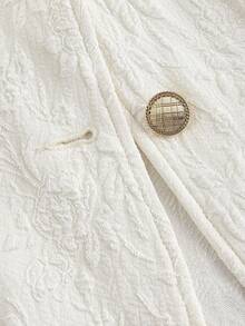 SHEIN MOD 无袖提花背心、万圣节、返校节、Y2K、秋冬旧钱 - 杏色 - 查看 4