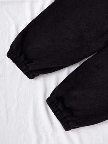 返校时尚青少年男童睡衣男童休闲套装 - 黑色 - 查看 5